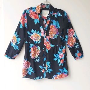 Maeve Anthropologie Floral Blouse